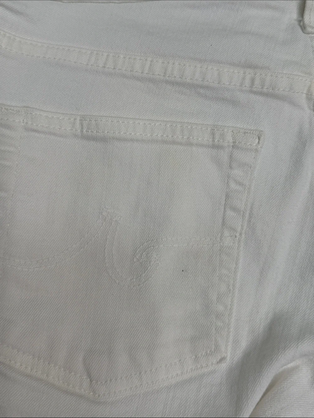 AG Adriano Goldschmied Nikki Bermuda Shorts Women 31 White Denim Raw Hem